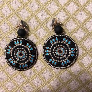 Black and gold earrings